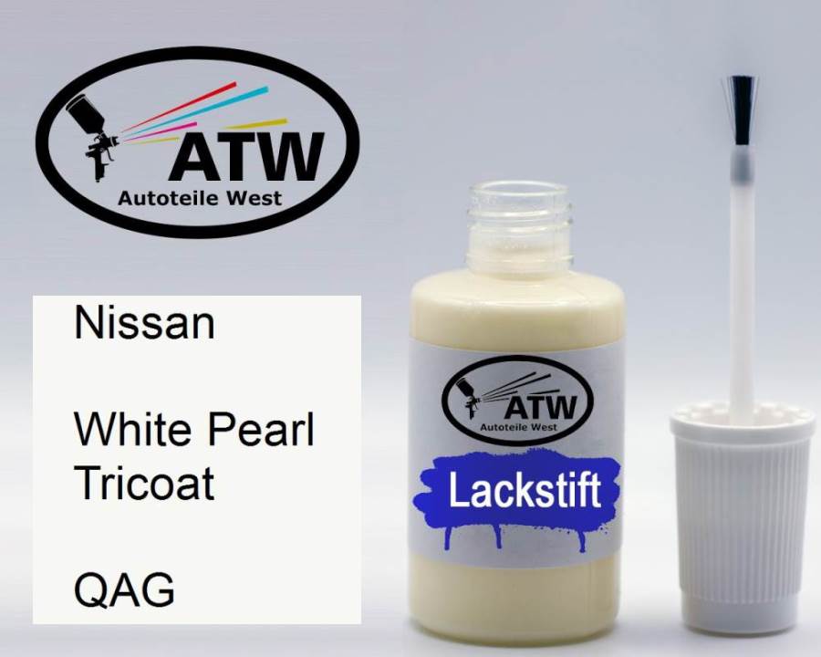 Nissan, White Pearl Tricoat, QAG: 20ml Lackstift, von ATW Autoteile West.